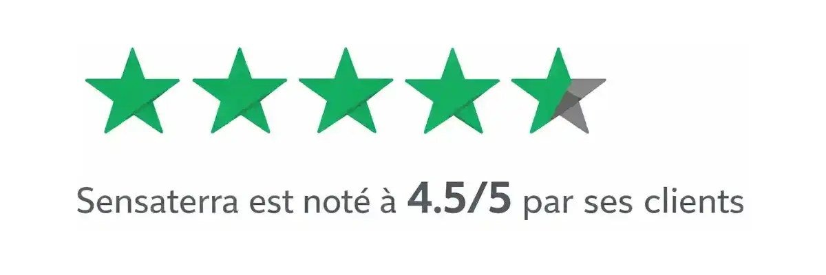Sensaterra est noté 4.5/5 par ses clients